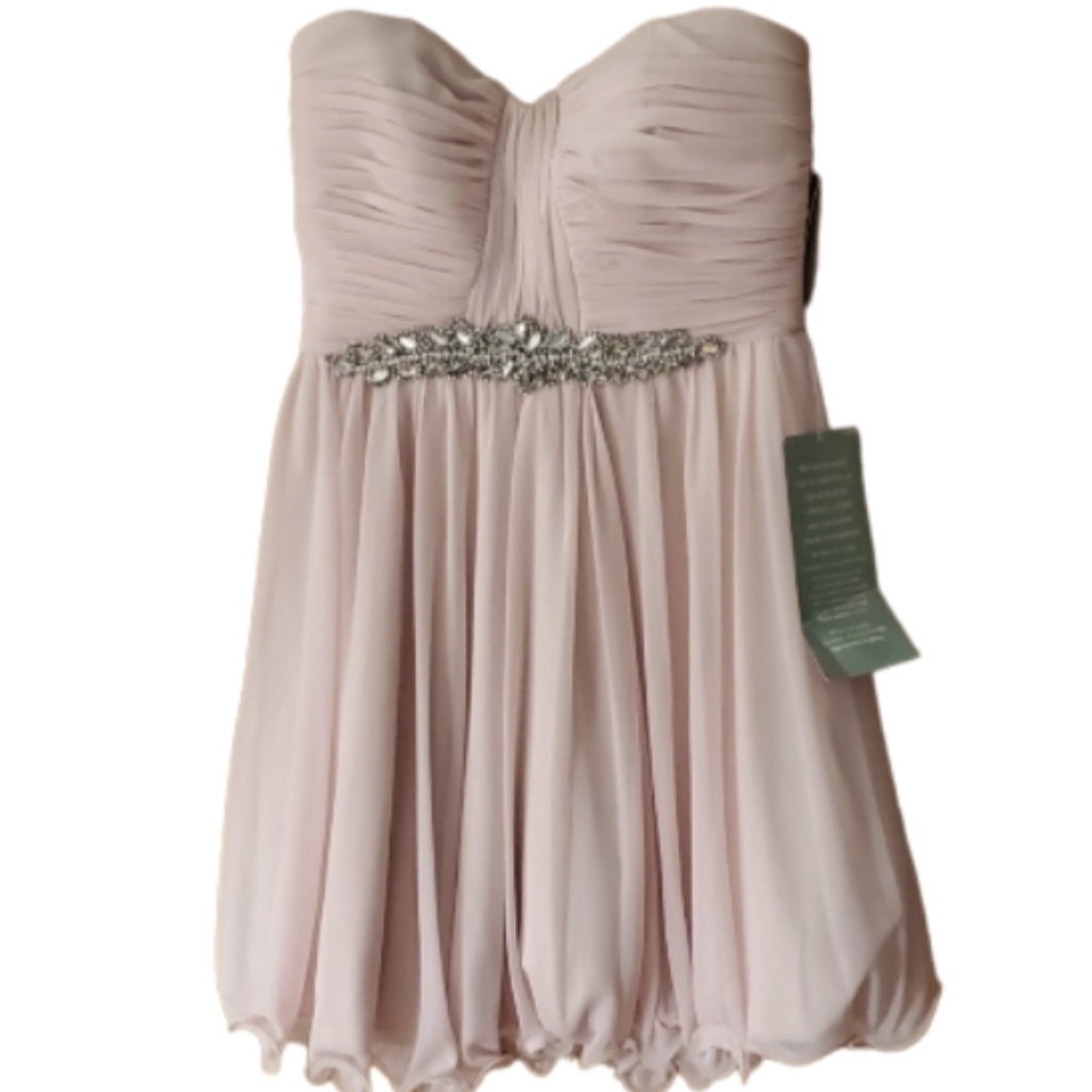 My Michelle Nwt Juniors Blush Strapless Cocktail Dress Size 1